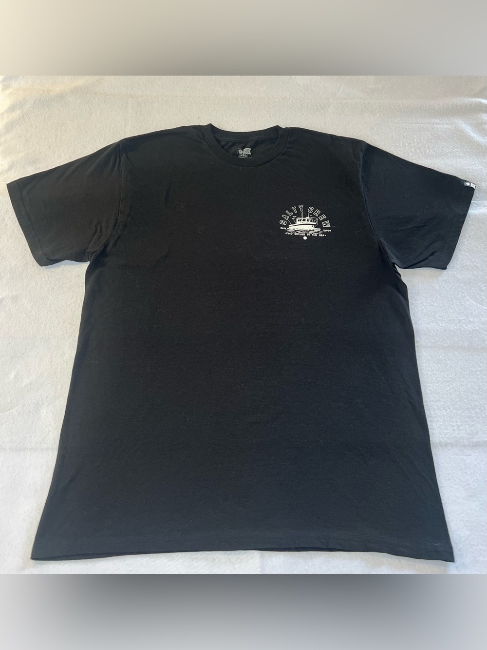 Salty Crew Men’s Outboard Graphic T Shirt,Standard Fit,100% Cotton, Black,Large
